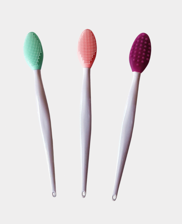 Lip Scrub Brush,Lip Scrubber Exfoliator,Double-Sided Silicone Lip Brush